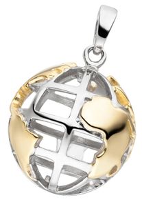 Jobo Damen Ketten-Anhänger "Anhänger Weltkugel", Silber 925 (Sterlingsilber), silber, Silber 925 (Sterlingsilber), Schmuckanhänger, 925 Silber