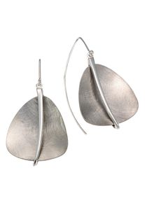Firetti Damen Paar Ohrhänger "Schmuck Geschenk Ohrschmuck Ohrhaken Blatt Blätter", Silber 925 (Sterlingsilber)-Titan, silber, Silber 925