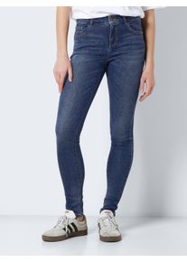Noisy may Damen Skinny-fit-Jeans "NMJEN NW SKINNY SHAPER JEAN JT175DB NOOS", blau, modisch, Gr. 25, unifarben, Denim/Jeans, Obermaterial: 59%