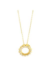 Damen Kette mit Anhänger "Gold 375 zweifarbig mit 14x Diamant zus. 0,10ct.", 42/45cm, 0,10 ct, Gold, L: 45cm B: 14.0mm, gelb, Diamonds by Ellen K.,
