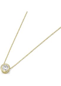 Firetti Damen Kette mit Anhänger "Schmuck Geschenk Gold 375 Halsschmuck Halskette Goldkette Ankerkette", Gelbgold 375, L: 45cm, gelb, Gelbgold 375,