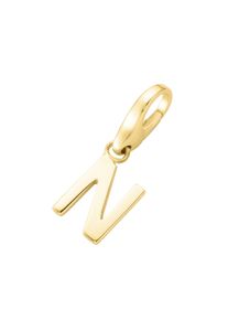 Damen Charm Buchstabe "Buchstabe N, Silber 925", gold, Giorgio Martello MILANO, Silber 925 (Sterlingsilber), Charms