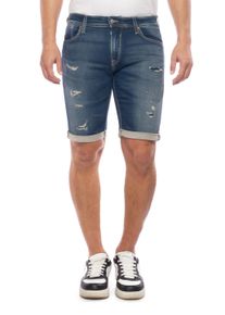 Herren Shorts, blau, casual, Gr. 38, Le Temps Des Cerises, 100% Baumwolle, Hosen, mit angesagten Used-Details