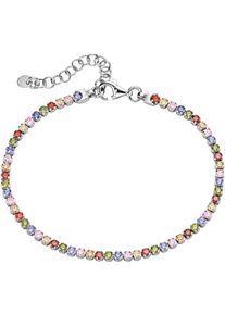 Firetti Damen Tennisarmband "Schmuck Geschenk Silber 925 Armschmuck Armkette Glitzerarmband", Silber 925 (Sterlingsilber), bunt, Silber 925