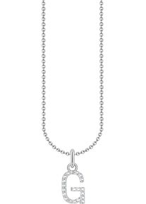 Thomas Sabo Damen Kette mit Anhänger "Buchstabe, KE2240 - KE2265-051-14-L45V, KE2240 - KE2265-414-14-L45V", 45, G, Silber 925 (Sterlingsilber), bunt,