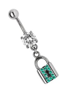 Adelia´s ADELIA ́S Damen Bauchnabelpiercing "Piercing Piercing Bauchnabelpiercing", blau, modisch, Titan, Piercings, Titan Banane - mit Schloss Zirkonia