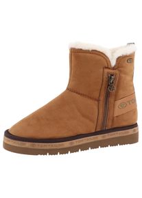 Tom Tailor Damen Winterboots, Gr. 40, braun, Textil, sportlich, Schuhe