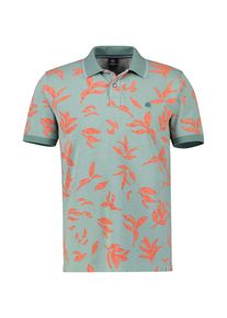Lerros Herren Poloshirt "Lerros Poloshirt mit floralem Druck und abgesetzen Details", blau, Gr. 4XL, 100% Baumwolle, Shirts