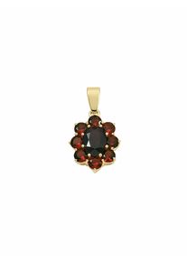 Adelia´s ADELIA ́S Damen Ketten-Anhänger "333 Gold Anhänger mit Granat", Gold, rot, Gold, Schmuckanhänger, 333 Gold mit Granat Goldschmuck für Damen