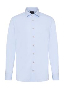 Bugatti Herren Langarmhemd, blau, casual, Gr. XXXL, 53% Polyester, 47% Baumwolle, Hemden, aus Jersey