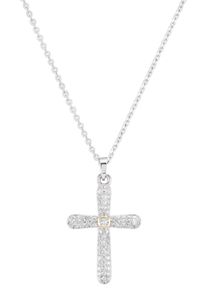 UNIKE JEWELLERY Damen Kette mit Anhänger "CLASSY BOLD CROSS KREUZ, UK.CL.1205.0056", Silber 925 (Sterlingsilber), L: 47cm, silber, Silber 925