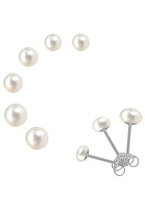 Firetti Damen Perlenohrringe "Multipack Schmuck Geschenk Silber 925 Ohrschmuck Perle", Silber 925 (Sterlingsilber)-Perlen, weiß, Silber 925
