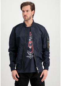 Herren Bomberjacke "Alpha Industries Men - Bomber Jackets MA-1 LW Project R", blau, Gr. XXXL, Alpha Industries, Obermaterial: 100% Recycled Nylon,