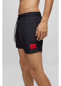 HUGO UNDERWEAR Herren Badeshorts "DOMINICA", schwarz, casual, Gr. M, Web, Obermaterial: 100% Polyacryl, Badehosen