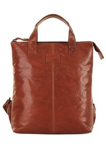 XZONE X-ZONE Cityrucksack, braun, Rindsleder, Leder, klassisch, Rucksäcke, echt Leder