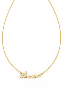 Firetti Damen Namenskette "Schmuck Geschenk Silber 925 Halskette mit deinem Namen", Silber 925 (Sterlingsilber), L: 45cm, gold, Silber 925