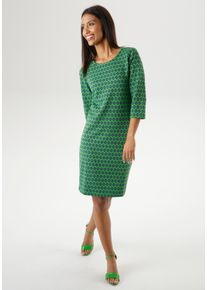 Damen Jerseykleid, bunt, modisch, Gr. 46, Aniston SELECTED, Jacquardmuster, gemustert, Jersey, Obermaterial: 65% Polyester, 30% Viskose, 5% Elasthan,
