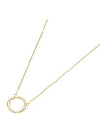Luigi Merano Damen Collier "kleiner Ring, mit Brillant, Gold 585", 45cm, Gelbgold 585, gold, Gelbgold 585, Halsketten