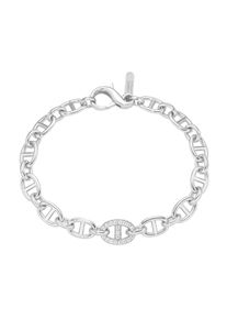 Damen Armband "Gliederkette mit Zirkonia, Silber 925", 19cm, Silber 925 (Sterlingsilber), silber, Giorgio Martello MILANO, Silber 925