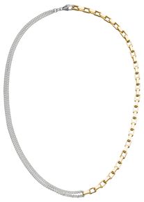 Jobo Damen Kette ohne Anhänger "Halbkette", Silber 925 (Sterlingsilber), L: 41cm, gold, Silber 925 (Sterlingsilber), Halsketten, 925 Silber bicolor