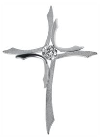 Jobo Damen Ketten-Anhänger "Anhänger Kreuz", Silber 925 (Sterlingsilber), silber, Silber 925 (Sterlingsilber), Schmuckanhänger, 925 Silber mit 1