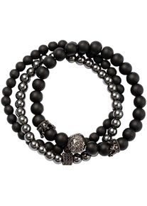 Firetti Armband Set "Schmuck Geschenk Armschmuck Armkette Edelstein Perlen, Onesize", Kupfer-Silikon, schwarz, Kupfer, Silikon, Armbänder, Made in