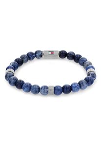 Tommy Hilfiger Herren Armband "Schmuck Edelstahl Armschmuck", Edelstahl, blau, Edelstahl, Armbänder, mit Lavastein oder Sodalith
