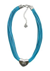 Allgäu Rebell ALLGÄU REBELL Damen Kette mit Anhänger "Vroni", blau, Basic, Metall, Halsketten, mit Edelweiß