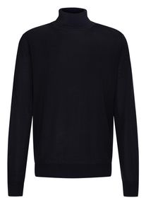 Bugatti Herren Rollkragenpullover, blau, casual, Gr. XL, unifarben, 100% Wolle, Pullover, aus 100 % Merinowolle