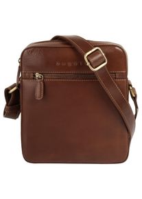 Bugatti Damen Umhängetasche "REMO", braun, Leder, unifarben, leicht glänzend, Taschen, echt Leder