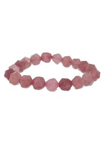 Firetti Damen Armband "Schmuck Geschenk Facettschliff", Stein-Silikon, rosa, Stein, Silikon, Armbänder, Made in Germany - mit Labradorit oder