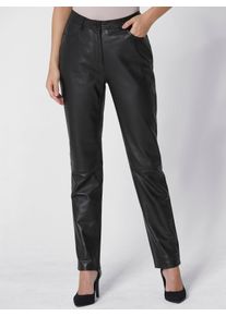 Damen Lederhose, schwarz, Gr. 20, CREATION L PREMIUM, unifarben, 100% Lammnappaleder, Hosen