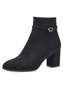 Tamaris Damen Stiefelette, Gr. 39, schwarz, Textil, unifarben, Veloursleder, klassisch, Schuhe
