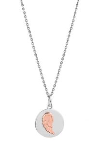 XENOX Damen Kette mit Anhänger "XS H21 POWER, Flügel, XS3452RK", Silber 925 (Sterlingsilber), L: 45cm, rosa, Silber 925 (Sterlingsilber), Halsketten