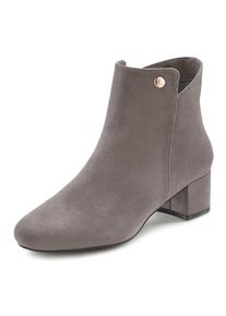 Lascana Damen Stiefelette, Gr. 36, grau, Obermaterial: 100% Textilmaterial. Futter: 100% Textilmaterial. Decksohle: 100% Textilmaterial. Laufsohle: