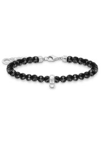 Thomas Sabo Damen Armband "rosa Perlen, schwarze Perlen, A2097-034-9-L19V, A2097-130-11-L19V", 19, Silber 925 (Sterlingsilber), silber, Silber 925