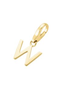 Damen Charm Buchstabe "Buchstabe W, Silber 925", gold, Giorgio Martello MILANO, Silber 925 (Sterlingsilber), Charms