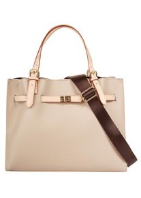 Bugatti Damen Henkeltasche "ELLA", beige, Kunstfaser, unifarben, leicht glänzend, Taschen