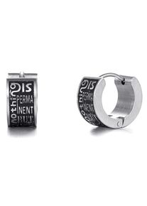 Firetti Herren Single-Creole "Schmuck Geschenk Ohrschmuck einzeln Change", Edelstahl, schwarz, Edelstahl, Ohrringe