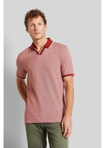 Bugatti Herren Poloshirt, braun, casual, Gr. L, 85% Baumwolle, 15% Leinen, Shirts, mit Kontraststreifen