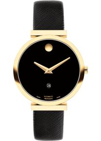 Movado Damen Automatikuhr "MUSEUM Classic Automatic 32 mm, 0607676", schwarz, Armbanduhren, Armbanduhr, Damenuhr, mechanische Uhr, Swiss Made,