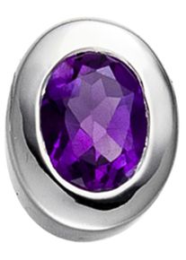 Jobo Damen Ketten-Anhänger "Anhänger oval", Silber 925 (Sterlingsilber), silber, Silber 925 (Sterlingsilber), Schmuckanhänger, 925 Silber mit Amethyst