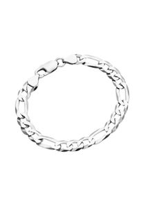 Smart Jewel Damen Armband "Figarokette 3/1 diamantiert, massiv, Silber 925", 21cm, Silber 925 (Sterlingsilber), silber, Silber 925 (Sterlingsilber),