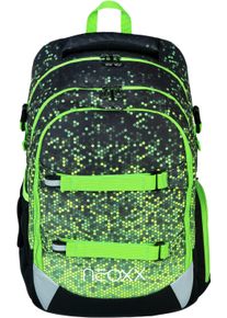 neoxx Kinder Schulrucksack "Active Pro, Pixel in my", schwarz, Polyester, Rucksäcke