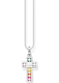 Thomas Sabo Damen Kreuzkette "Kreuz, KE2166-051-14-L45V, KE2166-477-7-L45V, KE2166-643-11-L45V", 45, Silber 925 (Sterlingsilber), silber, Silber 925