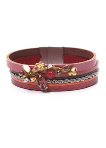 Damen Armband "Kaya", rot, Collezione Alessandro, Leder, Armbänder