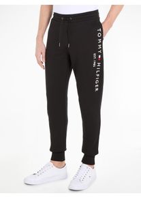 Tommy Hilfiger Herren Sweathose "BASIC BRANDED SWEATPANTS", schwarz, casual, Gr. XXL, unifarben, bestickt, Web, Obermaterial: 100% Baumwolle, Hosen,