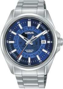 Lorus Herren Automatikuhr, silber, Armbanduhren, Armbanduhr, Herrenuhr, Datum, Edelstahlarmband