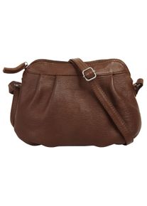 XZONE X-ZONE Damen Umhängetasche, braun, Leder, unifarben, leicht glänzend, Taschen, echt Leder