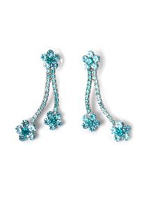 Damen Paar Ohrstecker "Rosina", blau, Collezione Alessandro, Glas, Ohrringe